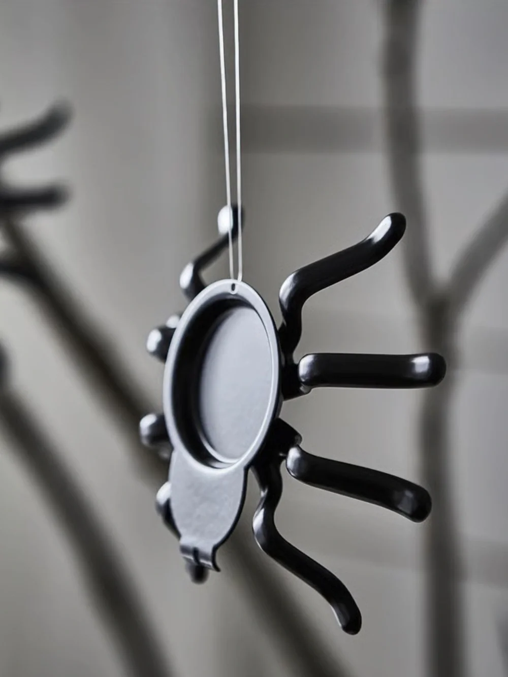 Black Spider Tea Light Candle Holder
